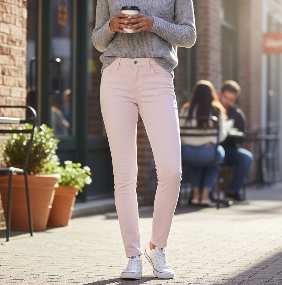 NWT Old Navy Rockstar  Pink Super Skinny Sateen Pants Women's Sz 2 High Rise